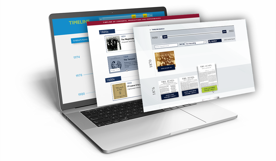 Your School History online archives presented as an interactive timeline